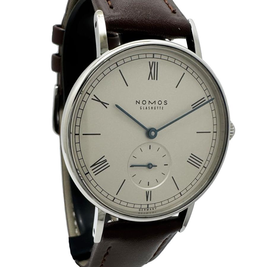 ノモス ラドウィッグ35 手巻き メンズ スモールセコンド 裏スケ LD1A2W2 NOMOS LUDWIG シルバー文字盤 ラドウィッグ 箱 保証書付きの画像