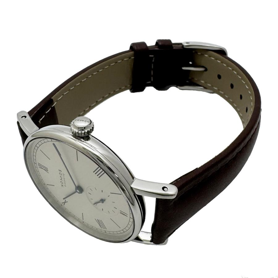 ノモス ラドウィッグ35 手巻き メンズ スモールセコンド 裏スケ LD1A2W2 NOMOS LUDWIG シルバー文字盤 ラドウィッグ 箱 保証書付きの画像