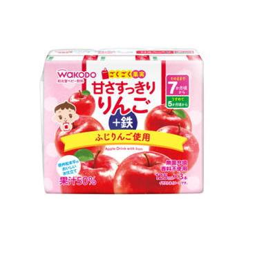 和光堂（WAKODO） ごくごく果実 甘さすっきりりんご＋鉄 125ml×3本