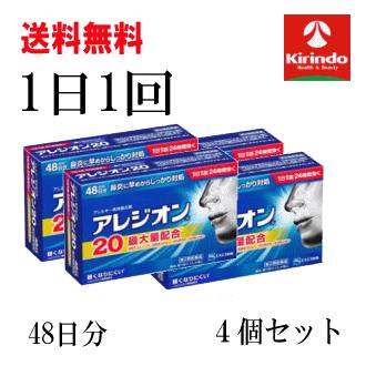 送料無料 4個セット【第2類医薬品】 エスエス製薬 アレジオン20 48錠入