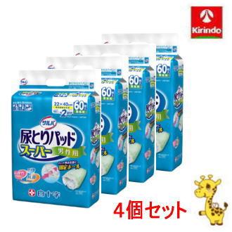 白十字 送料無料 4個セット 1ケース サルバ 尿とりパッドスーパー 男性