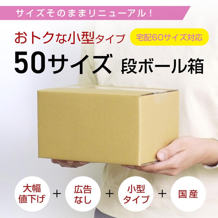 桐パック 新価格 段ボール ダンボール箱 50サイズ 100枚セット 宅配60