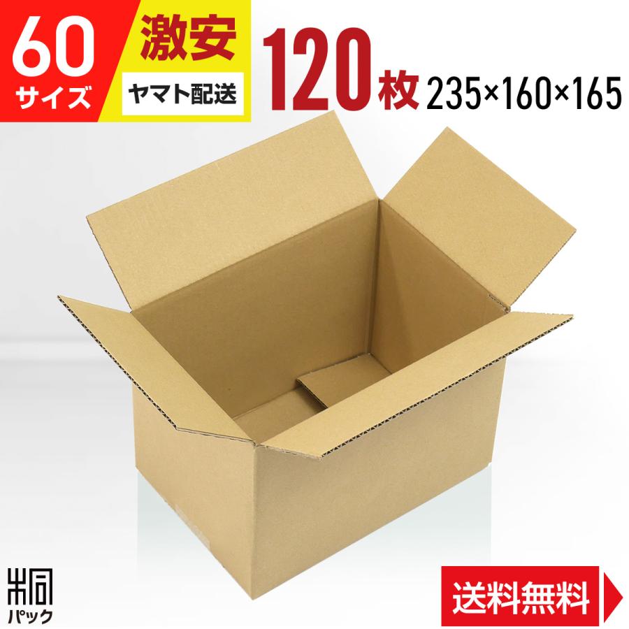 桐パック 激安 段ボール 段ボール箱 60サイズ A5 120枚 小さい 広告