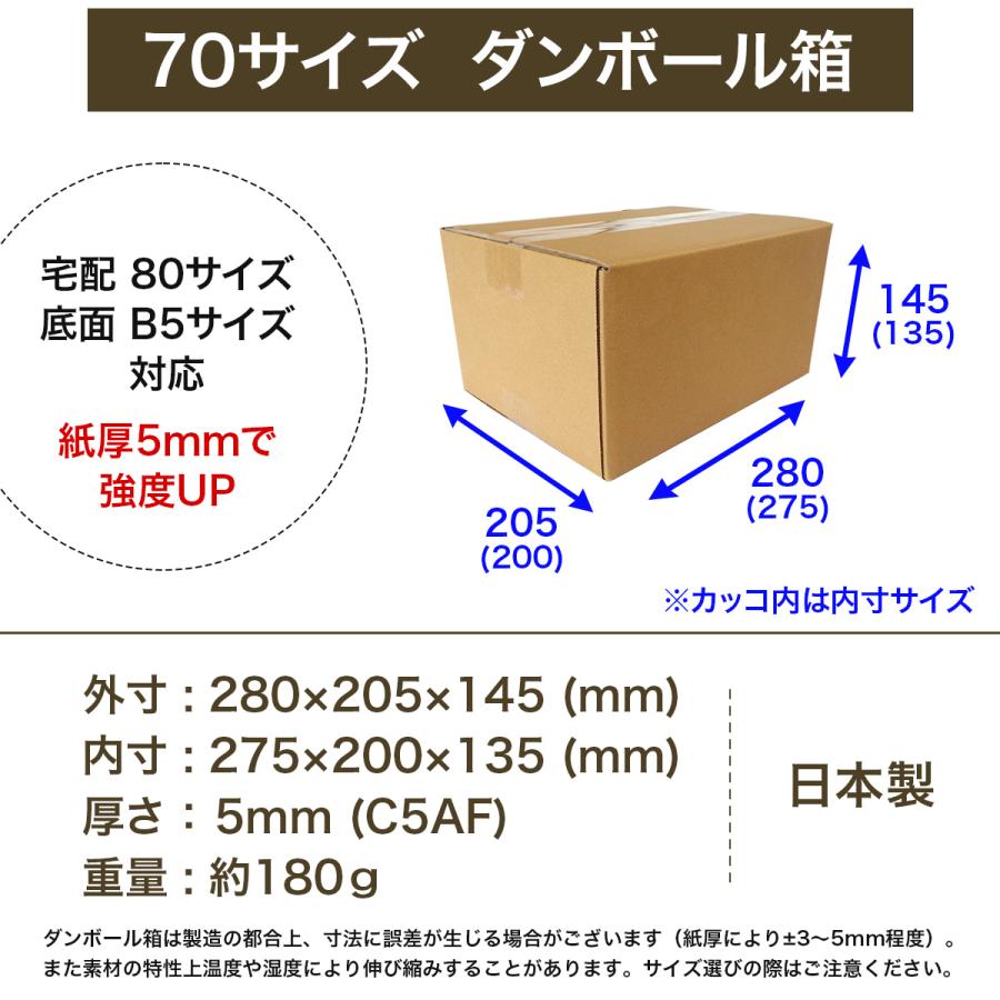 桐パック 段ボール ダンボール箱 70サイズ 宅配80サイズ B5 国産 30枚