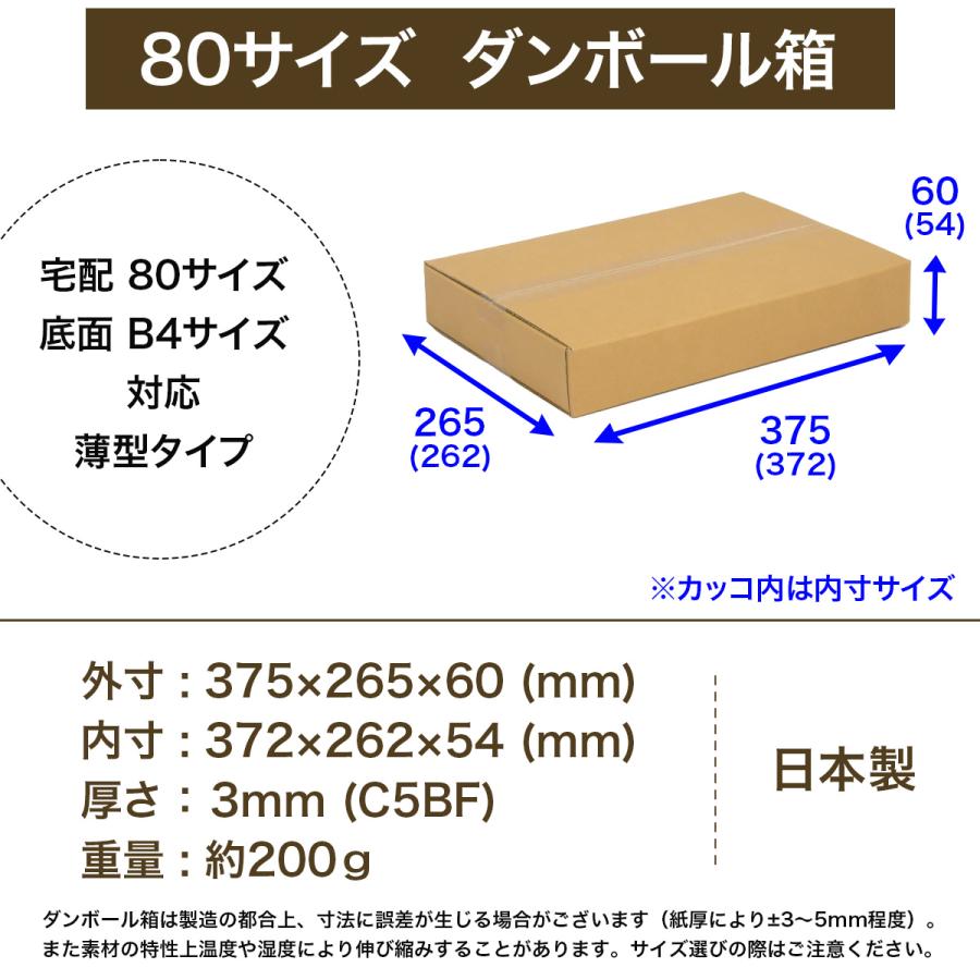 桐パック 段ボール B4 薄型 段ボール箱 80サイズ 30枚セット 洋服 衣類