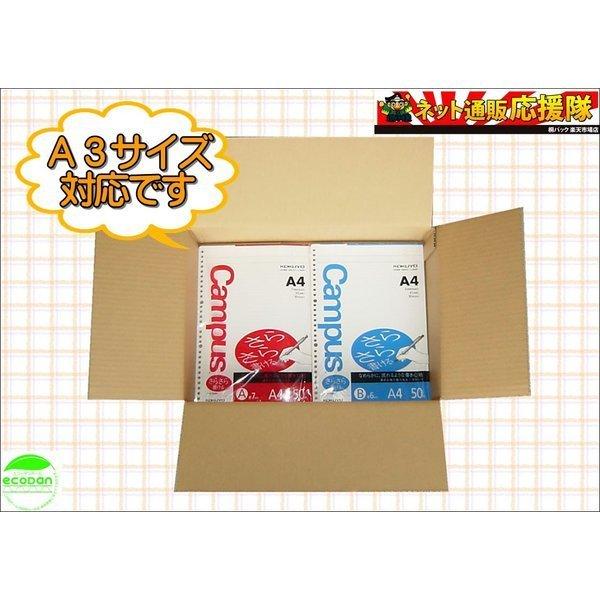 白色ダンボール箱90サイズA3(段ボール箱)60枚(外寸：430×310×100mm)(3ミリ厚) ヤマトで発送 | 桐パック | 01