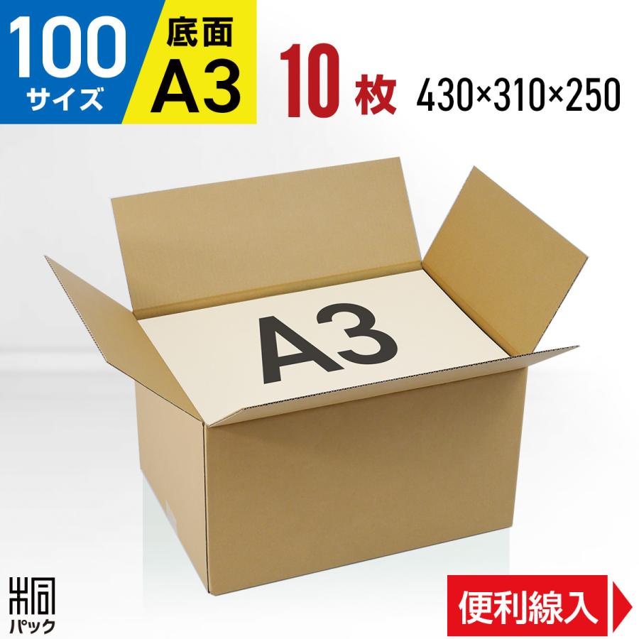 BCP-A3 100個入り　新品未開封品　1箱のお値段 桐パック 段ボール ダンボール箱 100サイズ A3 高さ変更 国産 10枚