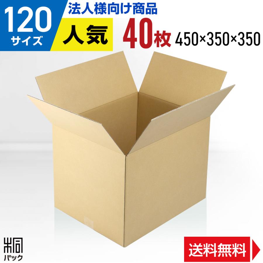 即発送！ 送料無料 120サイズ ダンボール箱 ４０枚 宅配便発送用 引っ越し用 桐パック 段ボール ダンボール箱 120サイズ 安い 40枚セット