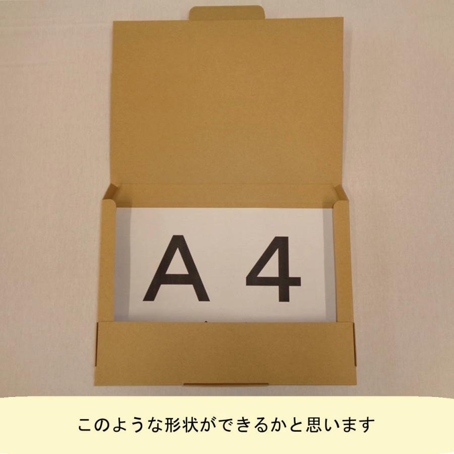 桐パック ネコポス用段ボール箱A4サイズ(外寸：308×221×28mm) 200枚