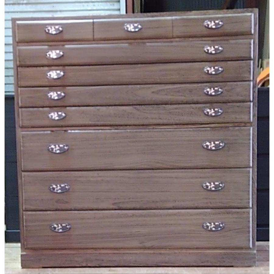 桐たんすチェストモダン総桐着物箪笥・8段・時代仕上（焼桐）製造直売