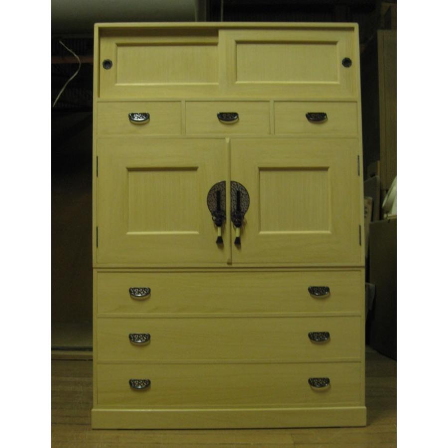 桐箪笥　着物　収納　ミニ　総桐衣装箪笥・引戸付・ミニタイプ　特注品