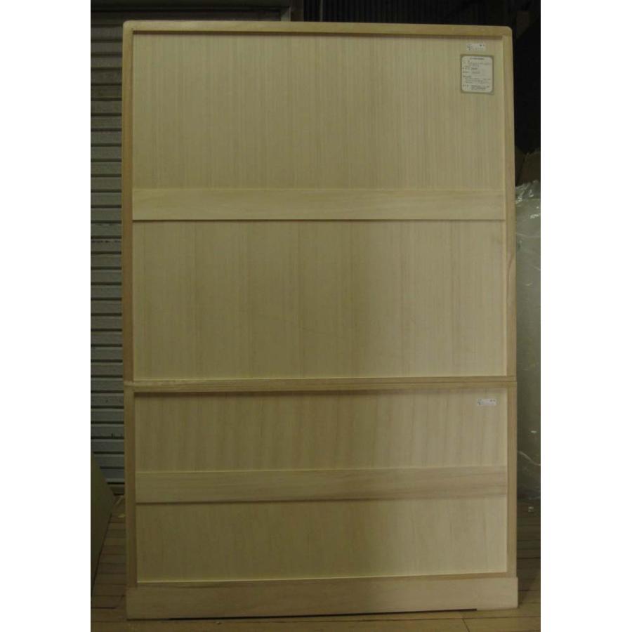 たんすタンスチェスト和モダン重ね着物収納 総桐引戸付衣装箪笥 製造