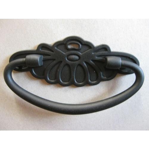 金具 ツマミ DIY 部品 取っ手 花菊かん・時代色・足幅40mm 商品番号H-2