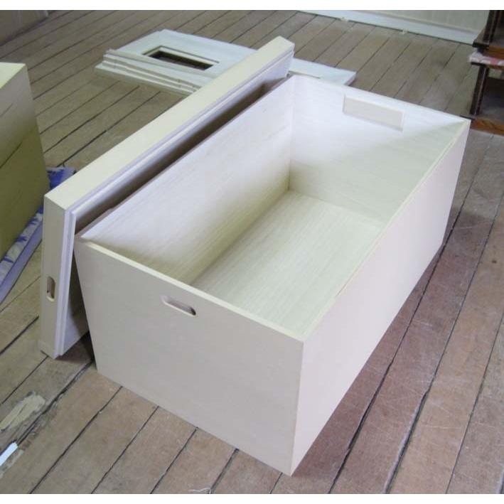 桐 衣装箱 木箱 深型 長持ち型 総桐衣装箱・深型 1段・キャスター付