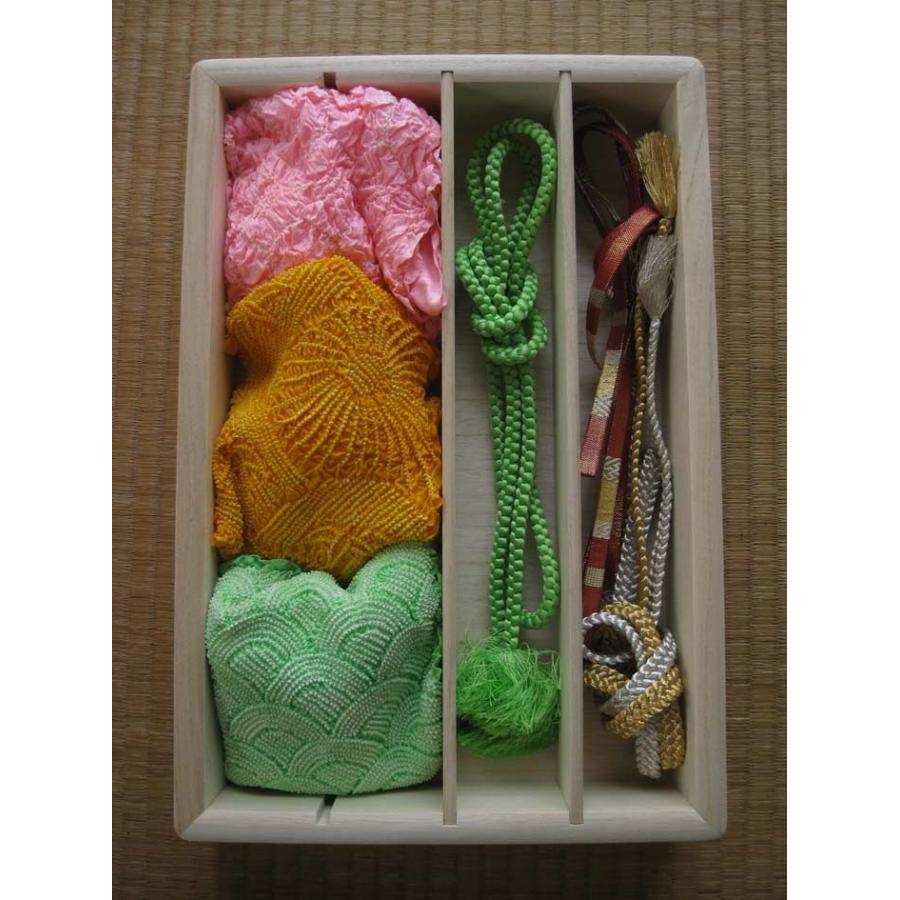 桐小箱帯揚げ帯締め収納木製木箱総桐帯締め・帯揚げ収納庫奥行370mm