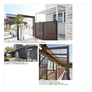 タカショー Sポーチ 壁付タイプ 1間×4尺 ＊シェード・正面フレームは別売りです ブラウンスモーク_3
