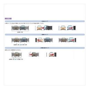 三協アルミ　クロスゲートM　2クロスタイプ　標準　片開きタイプ　30SH10(1017mm)　ガイドレールタイプ(後付け)　『カーゲート　伸縮門扉』 - 3