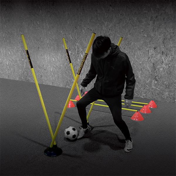 フットボールギア トレーニングポール training pole 25mm(杭付き) 10本セット TK-ZAG-02 『サッカー 練習』_2