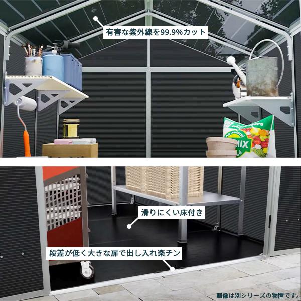 パルラム スカイライト・ペント Skylight Pent 『 物置 屋外 庭 大型 オシャレ 収納庫 倉庫 メタルシェッド プレハブ diy キット 組み立て式 』 グレー_4