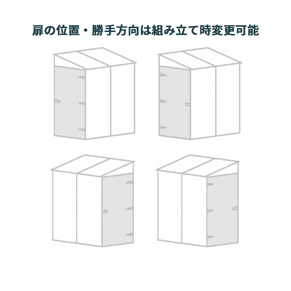 パルラム スカイライト・ペント Skylight Pent 『 物置 屋外 庭 大型 オシャレ 収納庫 倉庫 メタルシェッド プレハブ diy キット 組み立て式 』 グレー_6