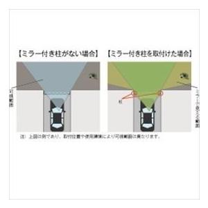 港製器工業　MR型オプション　ワイドビュー　両開き用戸当りミラー付き　伸縮門扉　戸当り標準　オプション』　『カーゲート　『本体と同時購入価格』