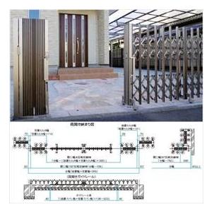 タカショー　エバーアートゲート　両開き　36W（18S 18S）　H14　『カーゲート　伸縮門扉』 ラッピングカラー