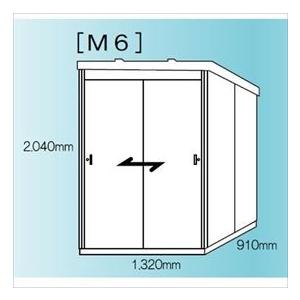 サステック オールステンレス製物置 M6-1309 完全受注生産品   『中型・大型物置 屋外 サビに強い』｜kiro2｜02