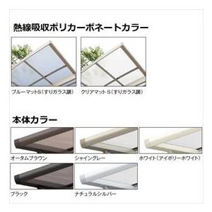 サイクルポート リクシル フーゴR ミニ 基本 21-29型 ロング柱（H25） 熱線吸収ポリカ板 『サビに強いアルミ製 家庭用 自転車置き場 屋根』_1