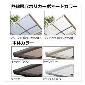 サイクルポート リクシル フーゴF ミニ 基本 21-29型 標準柱（H19） 熱線吸収ポリカ板 『サビに強いアルミ製 家庭用 自転車置き場 屋根』 アルミ形材色_1