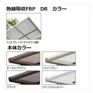 サイクルポート　リクシル　フーゴF　基本　熱線遮断FRP板　自転車置き場　21-29型　DRタイプ　ミニ　アルミ形材色　H28柱（H28）　『サビに強いアルミ製　家庭用　屋根』