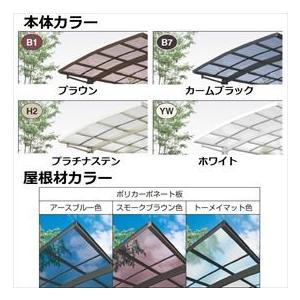 サイクルポート　YKKAP　アリュースRE　おしゃれ　基本セット　ミニ　ポリカ屋根　屋根』　家庭用　600タイプ　22-21　自転車置き場　『サビに強いアルミ製　ハイルーフ