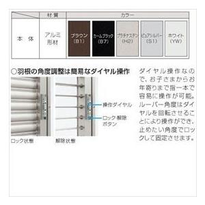 YKKAP　多機能ポリカルーバー　引違い窓用本体　たて隙間隠し付き　幅1235mm×高さ1000mm　1MG-11409　上下同時可動 『取付金具は別売』_3