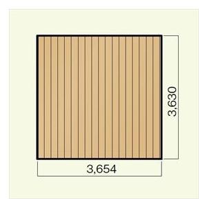 今だけこの価格 キロスタイルデッキ　木質樹脂タイプ　2間×12尺（3630）　幕板A　調整式束柱H　コーナーキャップ仕様　『ウッドデッキ　人工木』