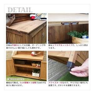 Sスタイル　木製収納庫　YB-202NW80　DIY向け』　屋外　ブラウン　パネル付収納庫80　物置小屋　『小型