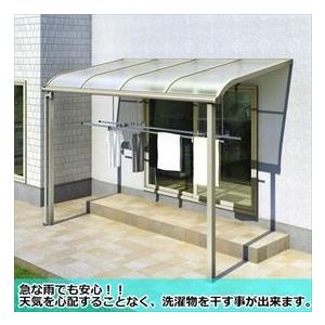 YKKAP テラス屋根 ソラリア 壁付納まり 積雪20cm 柱標準タイプ メーターモジュール 1間 × 3尺 フラット型 熱線遮断ポリカ屋根 ロング柱 単体 上から施工
