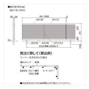 フェンス 外構 diy 【法人様限定商品 個人宅・現場配送不可】四国化成 クレディフェンスSG 1型 本体 CSGF1-0820 『アルミフェンス 柵』の画像