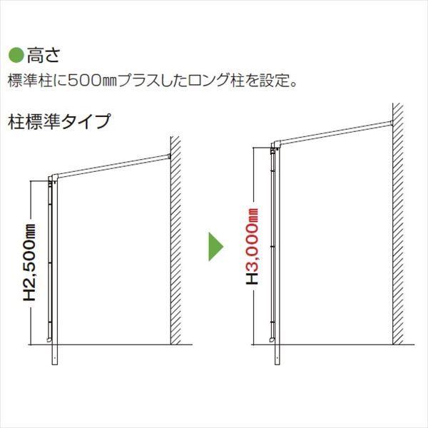 YKKAP テラス屋根 ソラリア 壁付納まり 積雪50cm 柱標準タイプ メーターモジュール 3間 × 6尺 フラット型 熱線遮断ポリカ屋根 ロング柱 2連結 上から施工