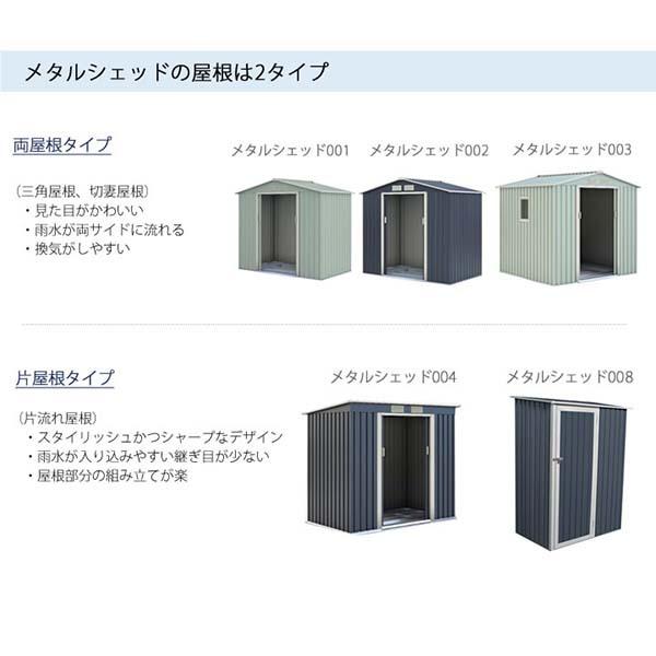 リーベ メタルシェッド 物置小屋  006 ダークグレー\u0026ホワイト 約3畳 収納庫  『おしゃれ 物置小屋　屋外　DIY』_6