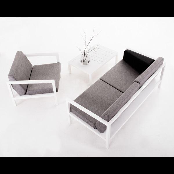SUNDAYS フレームラウンジセット FLAME LOUNGE SET 屋外用 ガーデンファニチャー グレー／ブラック_5
