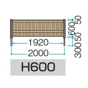 タカショー　e-バンブーユニット　建仁寺垣　H600　パネル (片面)　＊柱は別売です　『竹垣フェンス　柵』 真　竹_1
