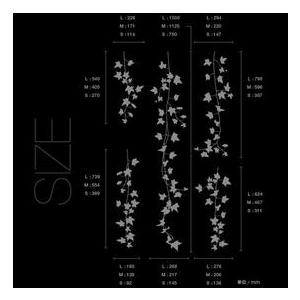 東京ステッカー 高級ウォールステッカー 植物 アイビー Sサイズ ＊TS0009-FS グレー 『おしゃれ かわいい』 『壁 シール』_2