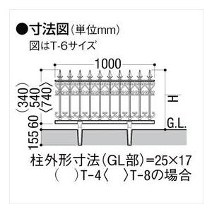 リクシル 鋳物フェンス エレナフェンス T-6本体の画像