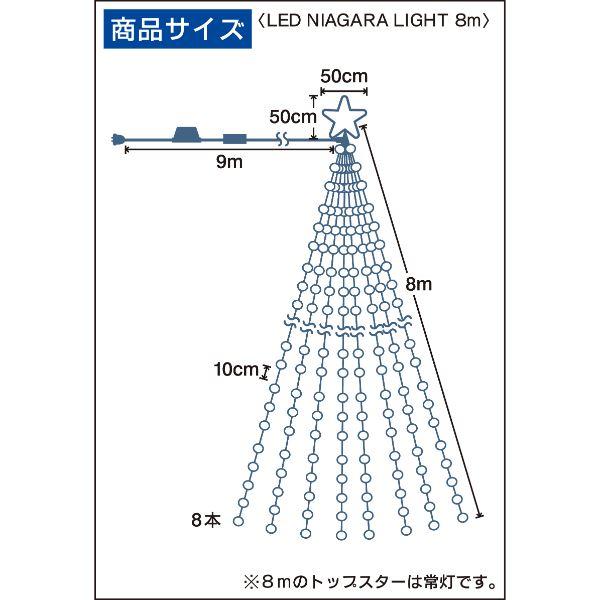 友愛玩具　LEDナイアガラライト　8m(レインボー)　WG-23413RA　LED　イルミネーション　『クリスマス　屋外　ライト』