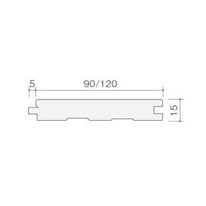 天然木部材　ナラ　デラックスグレード　OSMOオイル塗装　幅120mm　(クリア)　#PHFL0499　7枚入り