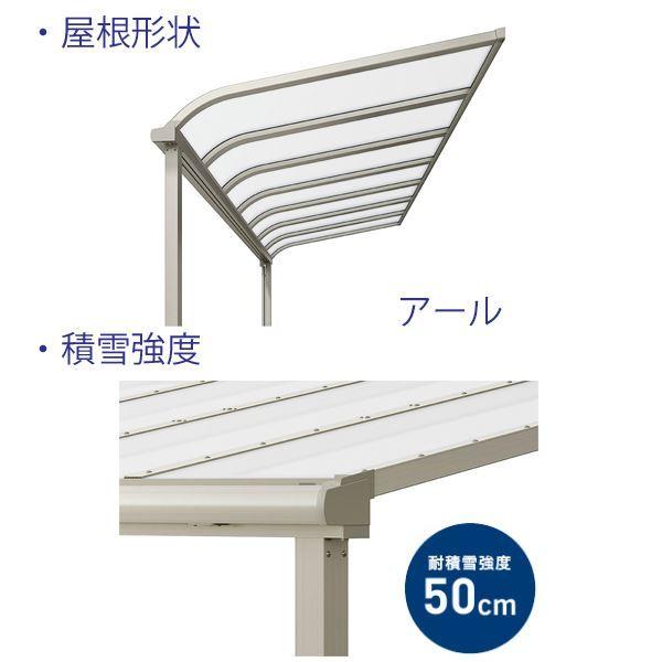 リクシル テラスVS R型 造り付け屋根タイプ 1500タイプ 関東間 1間×7尺 自在桁仕様 耐積雪50cm相当 熱線吸収ポリカ_1