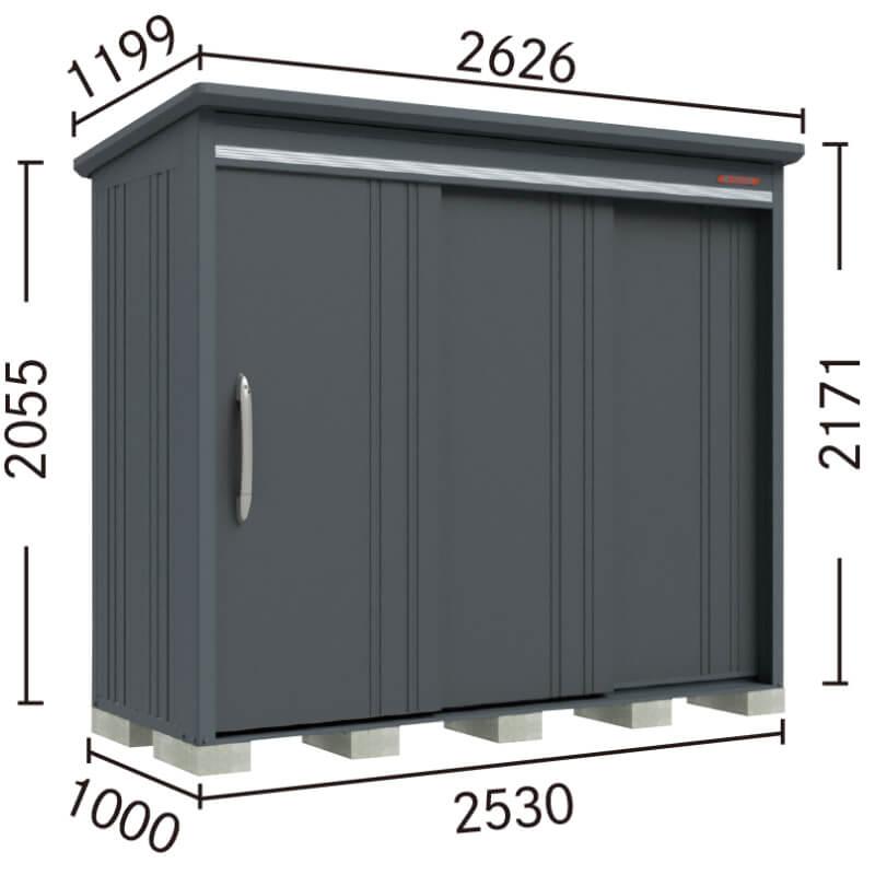 物置 屋外 タクボ物置 ヴェロス B-G2510N 豪雪型 標準屋根 棚なし_8