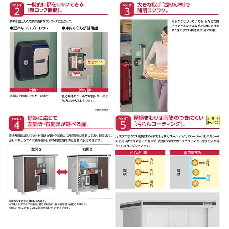 ヨドコウ 『東海エリア限定販売』物置 屋外 おしゃれ ヨド物置 エルモ 