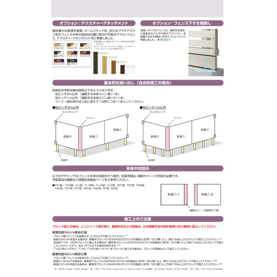 YKKAP YKK シンプレオフェンス YS2型 横スリット 本体 T160 (H1600 高さ160cm) フェンス本体のみ『 フェンス アルミ 外構 目隠し 後付け 安い 』の画像