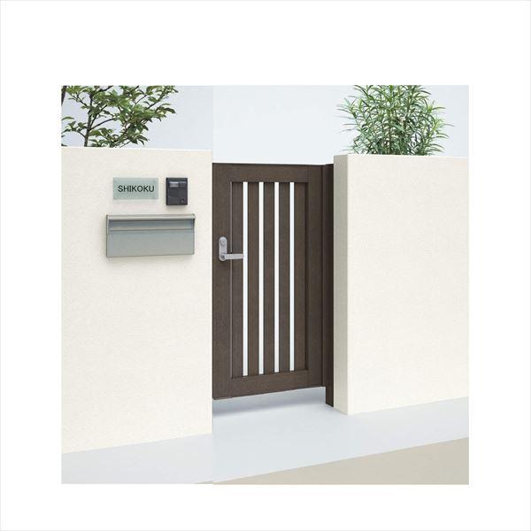 開店記念セール 四国化成アレグリア門扉1型柱仕様片開き0912 木調タイプセピアブラウン 売上実績no 1