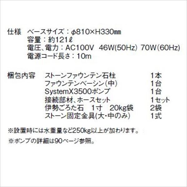 【受注生産品】 グローベン モダンポンドセット ストーンファウンテン 天然石(大) A60CGA210｜kiro｜02